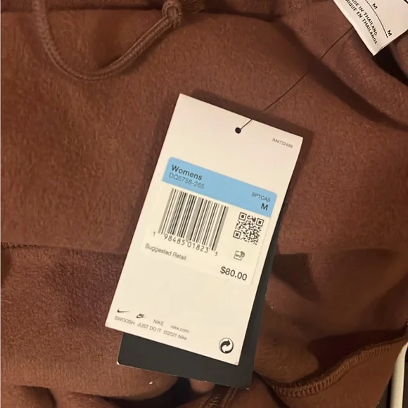 Nike Chocolate Brown Hoodie with White Logo - Picture 5 of 5